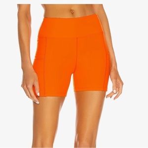 Year of Ours Short Short with Pockets in Tangerine